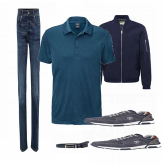 Outfit mit Braun Sneaker Tom Tailor "Tchibo Look"