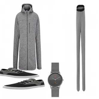 Outfit mit Grau Sneaker Volcom "Tchibo Look"