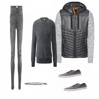Outfit mit Grau SommerJacke Superdry "Tchibo Look"
