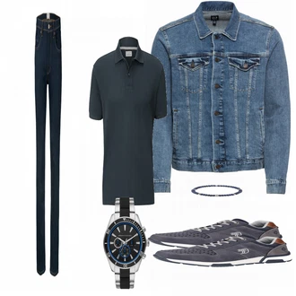Outfit mit Braun Sneaker Tom Tailor "Tchibo Mix"