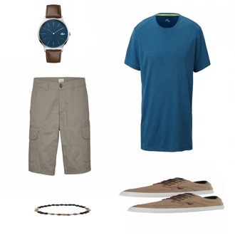 Outfit mit Braun Sneaker Element "Tchibo Shirt"