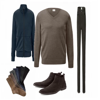 Outfit mit Grau Strickjacke Tchibo "Tchibo Style"