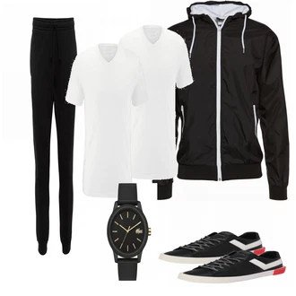 Outfit mit Weiß T-Shirt Tchibo "Tchibo Style"