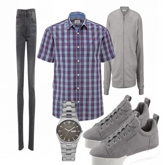 Outfit mit Weiß Sneaker G-Star Raw "Tchibo"
