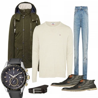 Winter Outfits mit Blau Gürtel Tom Tailor "Tear"