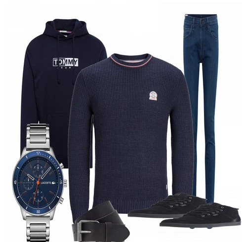Blau Accessoire Gürtel Tom Tailor Denim kombinieren