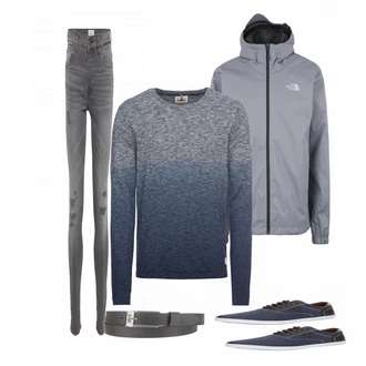Outfit mit Blau Sneaker Tom Tailor "THE NORTH FACE"
