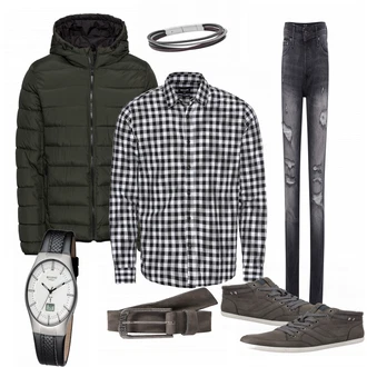 Outfit mit Braun Sneaker Tom Tailor "Theodore"