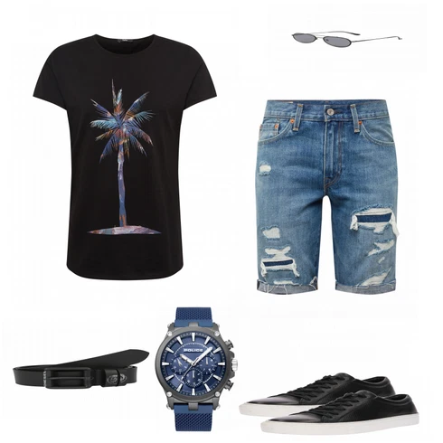 Schwarz T-Shirt Tigha kombinieren