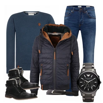 Outfit mit Schwarz Stiefel Tom Tailor "Tilo"