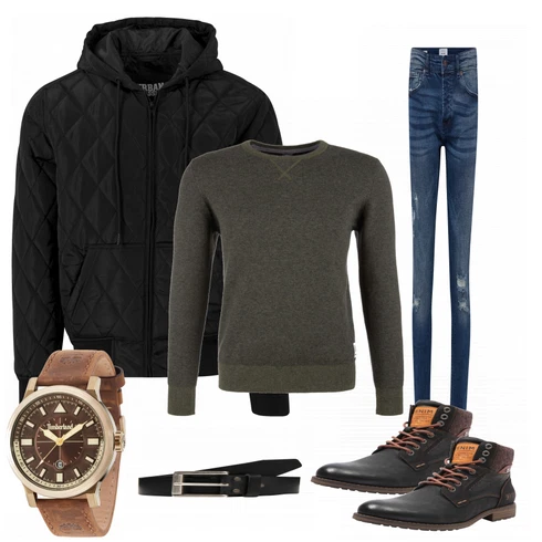 Schwarz Sommerjacke Urban Classics kombinieren mit Schwarz Gürtel Vanzetti