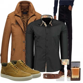 Outfit mit Braun Overall/Wintermantel/Winter Parka Lavnis "Timberland Herren"