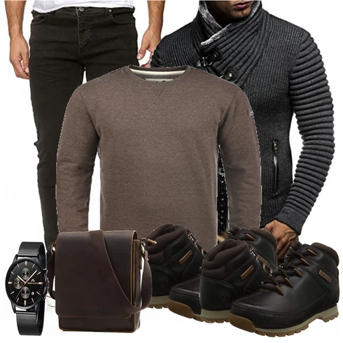 Blau Winter Parka Leif Nelson kombinieren