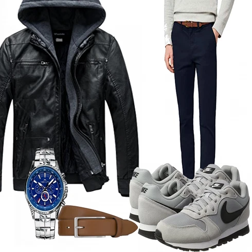 Blau Jacke Winter Parka Wantdo kombinieren