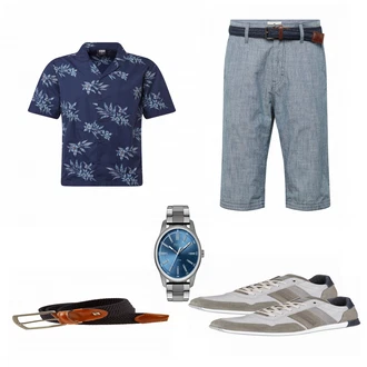 Outfit mit Grau Schuh Sneaker Bullboxer "Tom Tailor Blue"