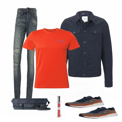Orange Sportschuh Skechers Performance kombinieren
