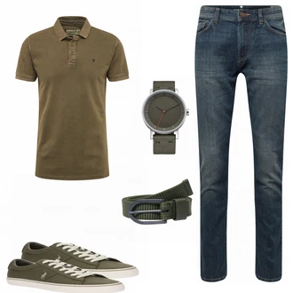 Outfit mit Grün Sneaker BIDEN "Tom Tailor Green"