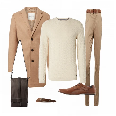 Braun Schuh Stiefel Glücksstern kombinieren mit Beige Hose Glücksstern