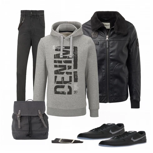 Grau Schuh Sneaker Nike Sportswear kombinieren