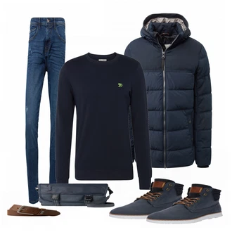 Outfit mit Blau Sneaker Bullboxer "TOM TAILOR"