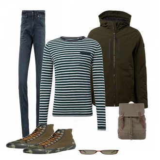 Outfit mit Braun Sneaker Polo Ralph Lauren "TOM TAILOR"