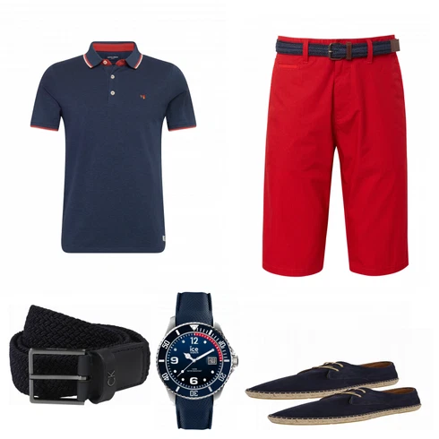 Blau Uhr kombinieren mit Blau Sommer Schuh Espadrij L´originale