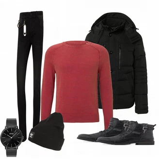 Outfit mit Schwarz Hut Adidas Originals "TOM TAILOR"