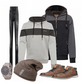 Outfit mit Braun Stiefel Tom Tailor "Tom Tailor"