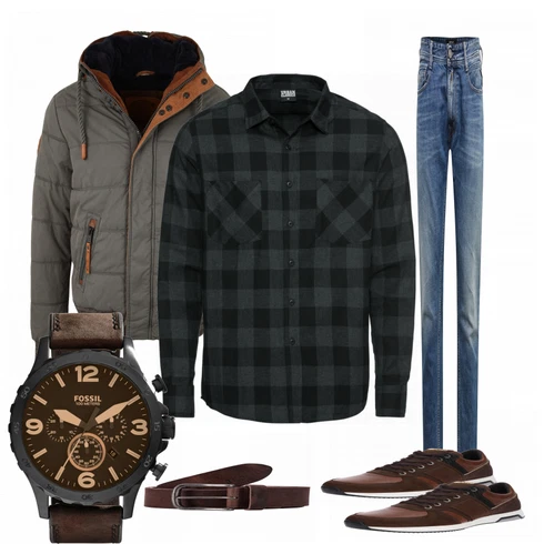 Schwarz Casual Hemd Urban Classics kombinieren