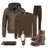 Rote Lederjacken Outfits image