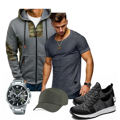 Grau Schuh Casio kombinieren