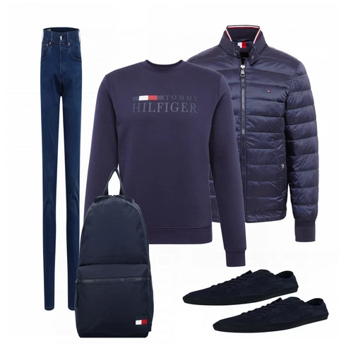 Blau Rucksack Tommy Hilfiger kombinieren