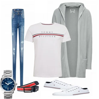 Outfit mit Weiß Sneaker Tommy Hilfiger "Tommy Hilfiger"