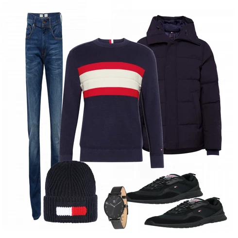 Blau Hose Große Größe Tommy Hilfiger kombinieren