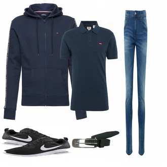 Outfit mit Schwarz Hoodie Tommy Hilfiger Underwear "Tommy Hilfiger"