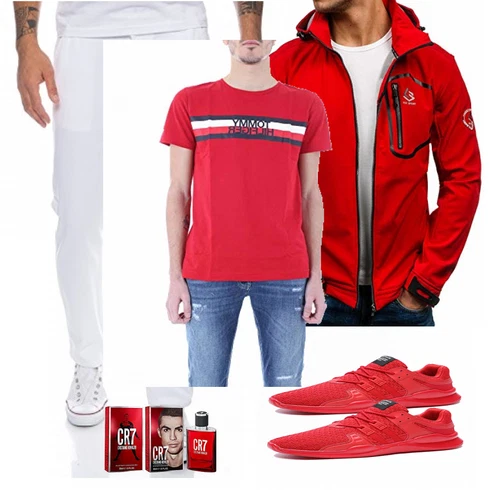 Rot Overall/Regenjacke BOLF kombinieren