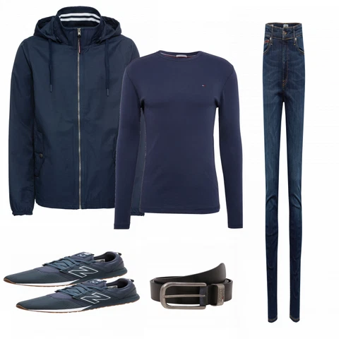 Blau Gürtel Tommy Jeans kombinieren