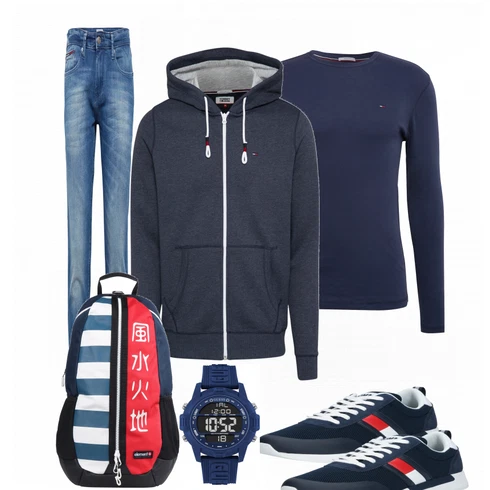 Blau Sneaker Tommy Jeans kombinieren