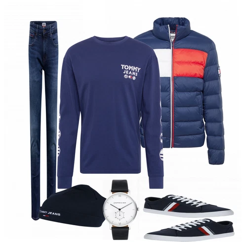 Mischfarben Hut Tommy Hilfiger kombinieren