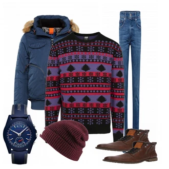 Outfit mit Braun Stiefel Tom Tailor "TomTailor"