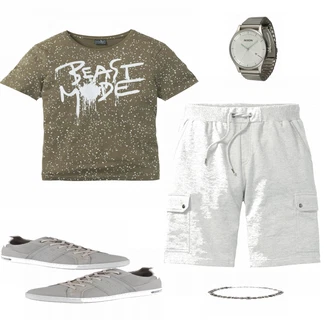 Outfit mit Weiß Sneaker bjÖrn Borg "TShirt Slim"