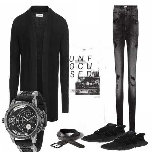 Schwarz Accessoire Gürtel Tom Tailor Denim kombinieren