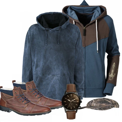 Braun Stiefel Rieker kombinieren