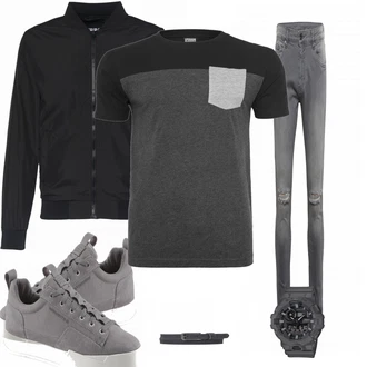 Outfit mit Weiß Sneaker G-Star Raw "Urban Classics"