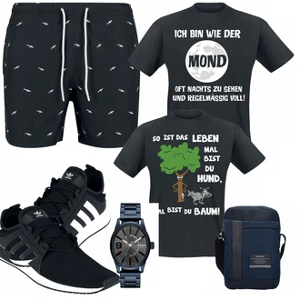 Outfit mit Weiß Schuh Sneaker Adidas "Urban Classics"