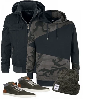 Outfit mit Braun Schuh Sneaker Bullboxer "Urban Classics"