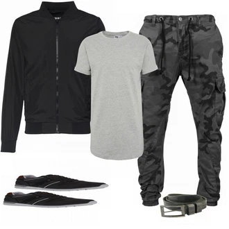 Outfit mit Grau Sneaker Tom Tailor "Urban Classics Gray"