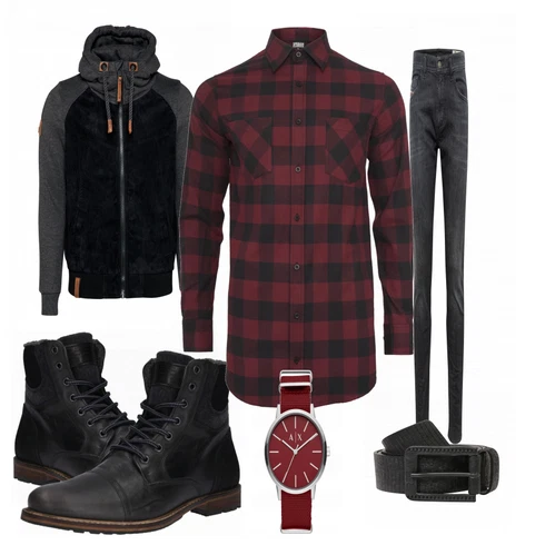 Schwarz Casual Hemd Urban Classics kombinieren