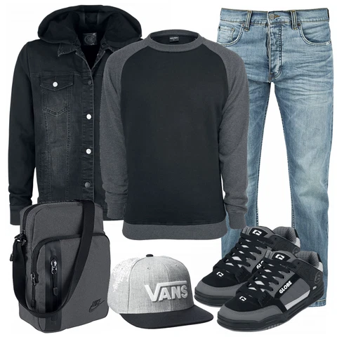 Grau/Blau Tasche Nike kombinieren