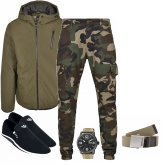 Outfit mit Weiß Schuh Sneaker Adidas "Urban Classics Shirt"